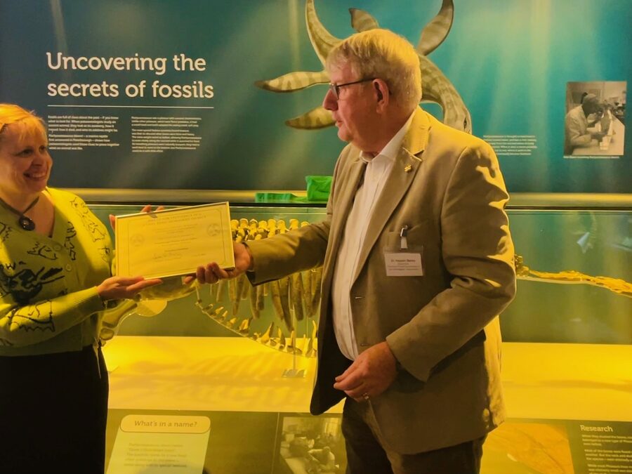 Peterborough Museum awarded Certificate of Excellence for Geological Education